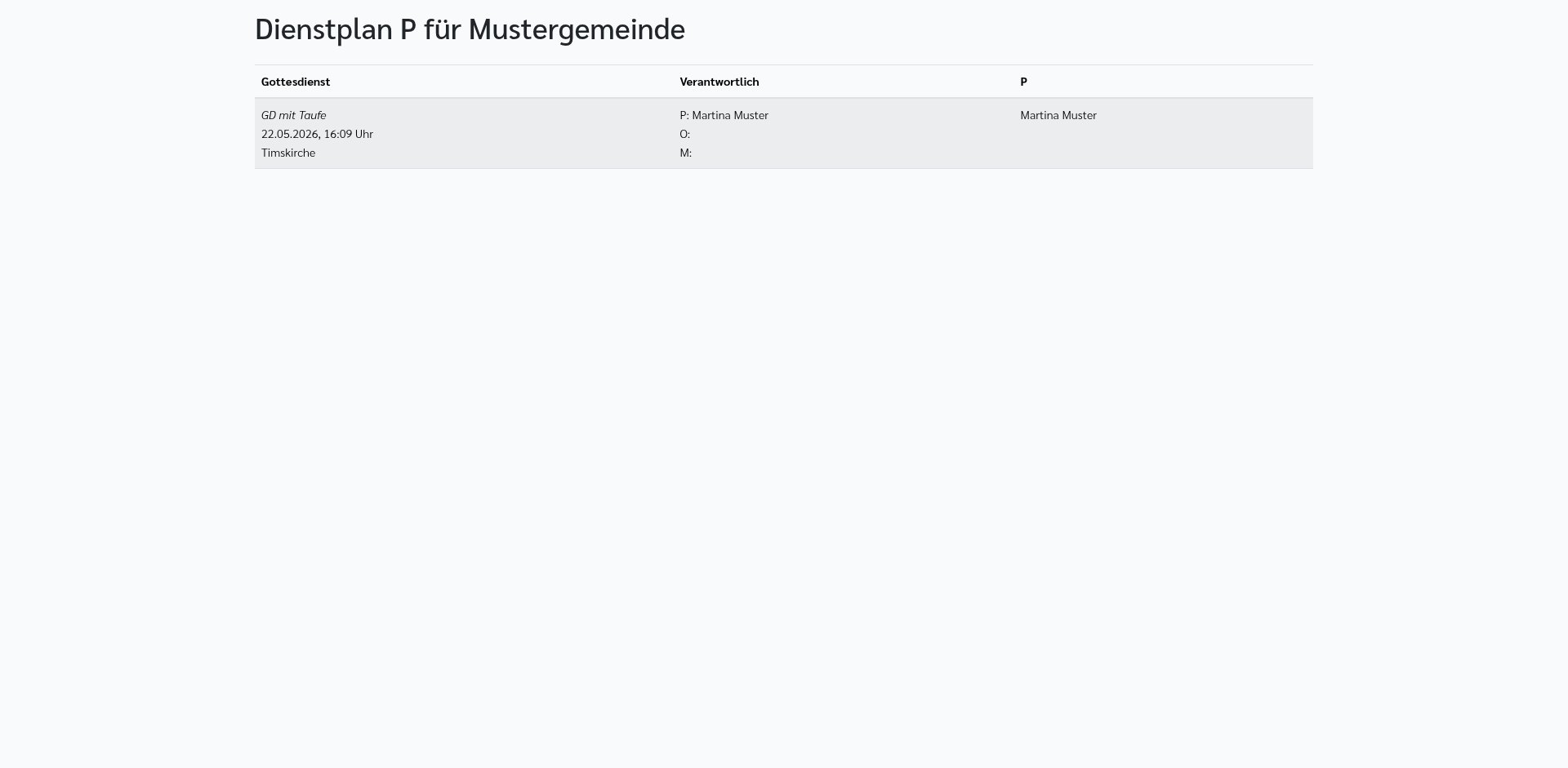Öffentlicher Dienstplan